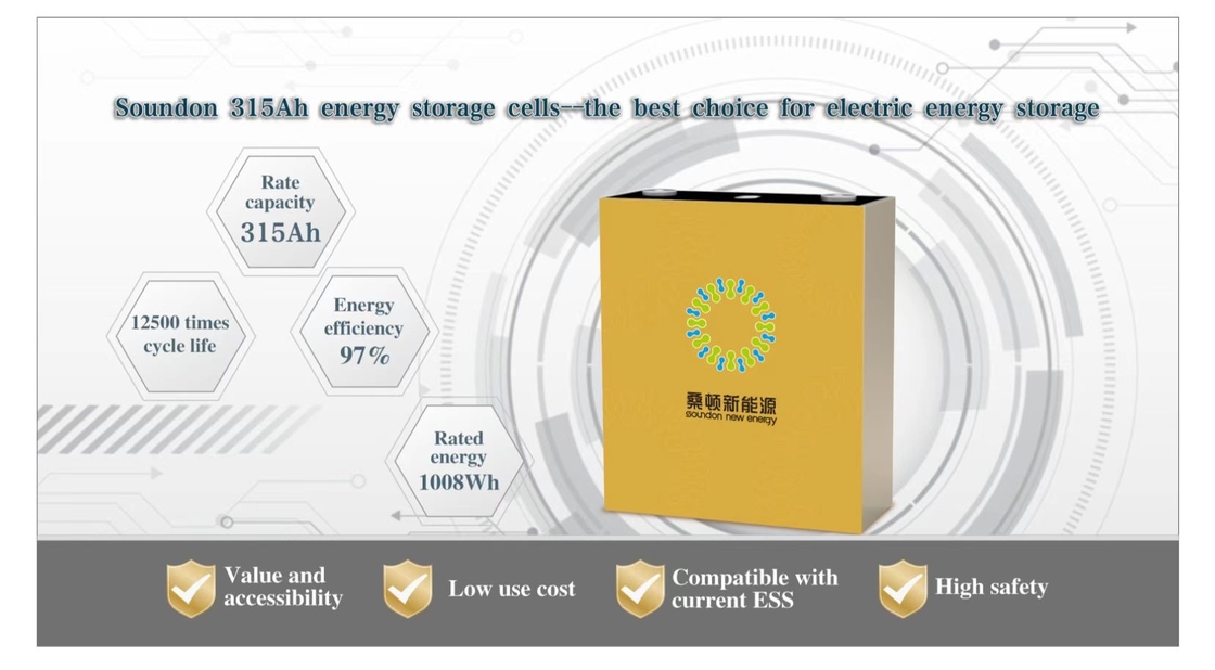 315Ah Lifepo4 Lithium Battery 12500 Times cycle life For Commercial Energy Storage System